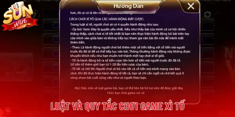 Luật và quy tắc chơi game xì tố 